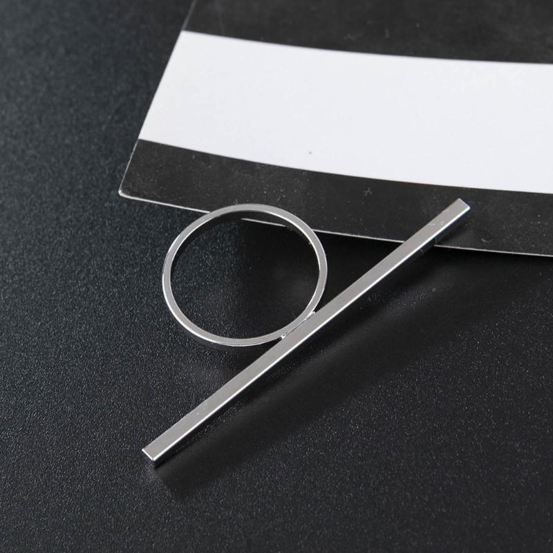 One Word Ring Metal Long Bar Rings Punk Exaggerated Knuckle Joint Rings For Women Finger Accessories Jewelry Gift