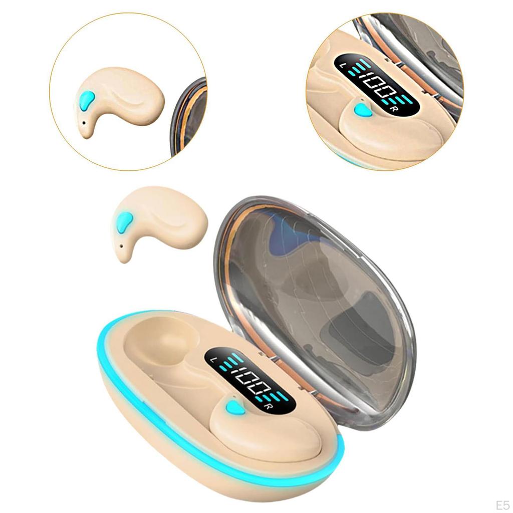 Earbuds Earphones In Ear for Work Travel Ergonomic Portable with Charging Case Headphones