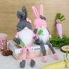 Cartoon Easter Rabbit Ornaments Cute Plush Gnome Dolls Easter Gnome Decorations  Gifts