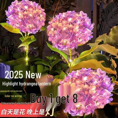 Hydrangea Solar Outdoor Light for Garden and Lawn Decoration