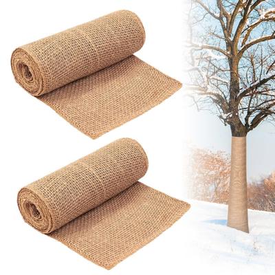 Natural Burlap Tree Protection Wrap Wide Winter Plant Warming Belt Jute Trunk Guard Protector Antifreeze Bandage