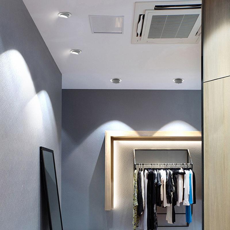 Recessed LED Downlights 7W 12W LED Ceiling Spot Lights Background 360° Spot Lamps for Indoor Home Kitchen Spotlights AC85~265V