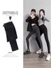 Hohe Taille Schwarze Fleece-gefütterte Koreanische Katzen-Leggings für Damen - Dehnbar, Skinny Fit Bleistifthosen