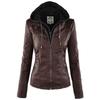 Stupenda Giacca con Cappuccio in Pelle da Donna Parka Sottile Perfetta per l'Abbigliamento Invernale