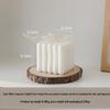 White Geometric Rubik's Cube Scented Candle: Creative Home Aroma Gift & Handmade Ornament