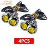 4pcs Auto DRL12V Led Eagle Eye Silver Shell Bulb DayTime Running Turn Signal Lights 18mm Backup Reversing Parking Lamp Fog Light