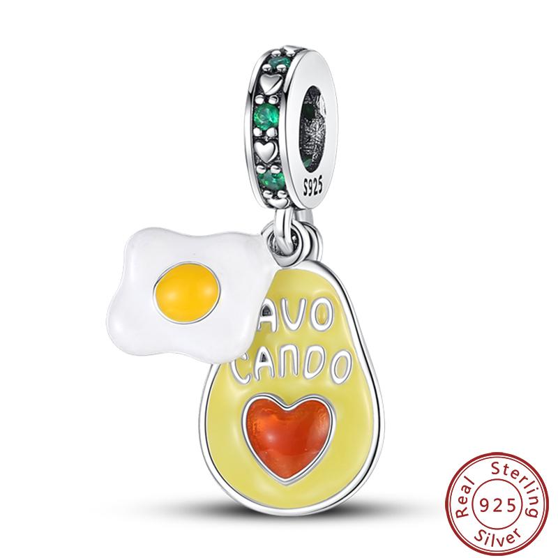 Dessert Afternoon Tea Series Copper Coffee Cake Pizza Fries Sweet Charms Beads 3Mm Diy Fine Jewelry Making