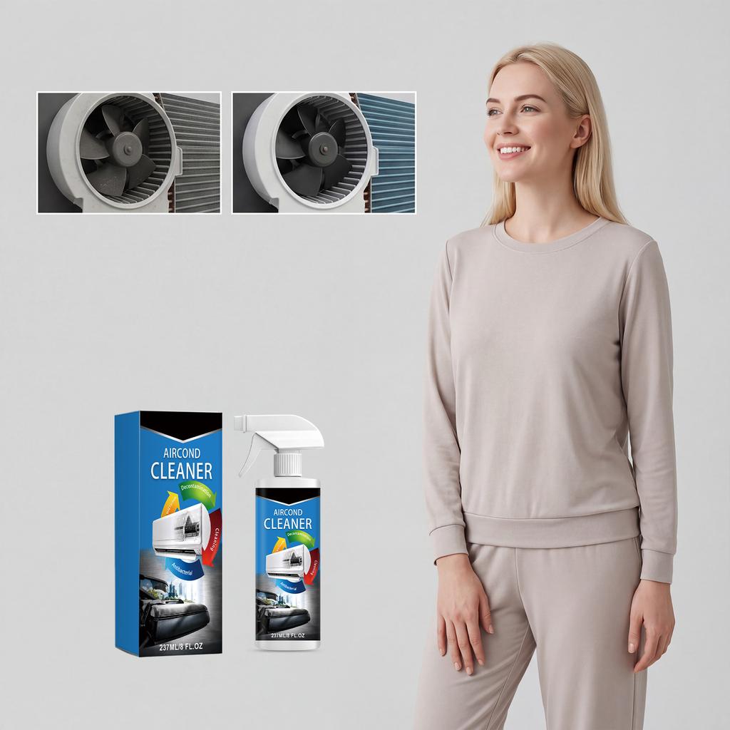 Air Conditioner Cleaner Spray 237ml Antibacterial Decontaminant for HVAC Systems and Home Air Conditioners Effective Cleaning Solution