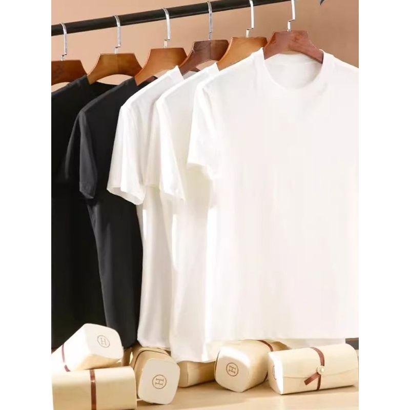 Black Technology DuPont Solona Cool Feeling T-Shirt Men's Short Sleeve Pure Cotton Summer Ice Feeling Clothes Export Men's T-shirt