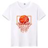 Rebounding Basketball Childrens Tshirt Pure Cotton Round Neck Fashionable Parentchild Outfit Candy Color Family Outfit
