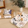 For Small Animal 43*35cm Pet Mat Soft Comfortable Dog Mat Print Design Non-slip Pet Sleeping Mat All Seasons