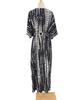 Black & White Tie-Dye Cardigan Beach Dress & Swimsuit Cover-Up
