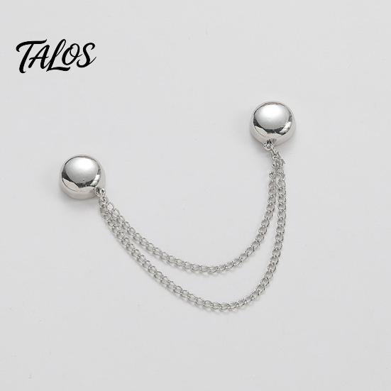 Trouser Leg Clips 2Pcs Magnetic Clothing Pin for Shortening Pants Legs, Button Clip Legs Shirt Sleeves Hems, Clothes Decorative with Chain No