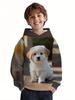 New Animals Hoodie Cute Dog Pattern 3d Print Autumn Fashion Comfort Pullover Long-sleeve Hoodie Outdoors Children's Clothing Boy