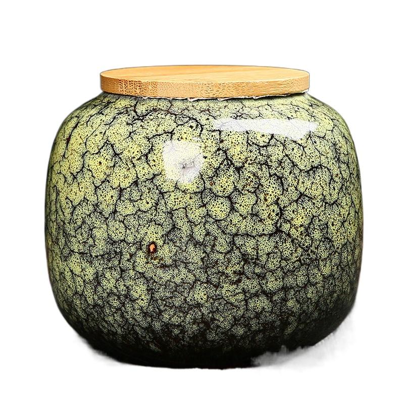 Creative Irregular Grain Ceramic Tea Cans Portable Mini Storage Box Moisture-proof Sealed Candy Coffee Can Storage Container New