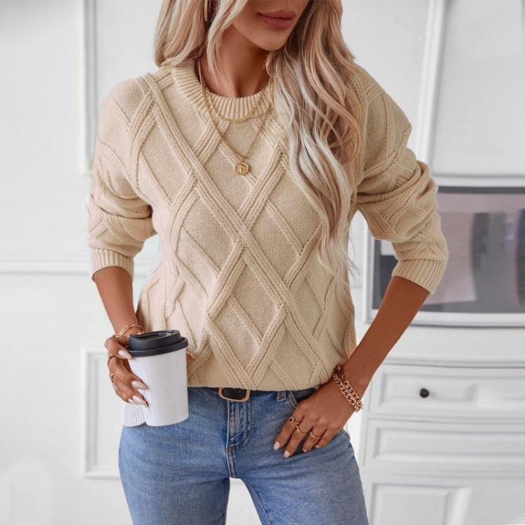 Autumn Winter Vintage Solid Color Loose Long Sleeve O Neck Cardigan Sweater Top Knitwear