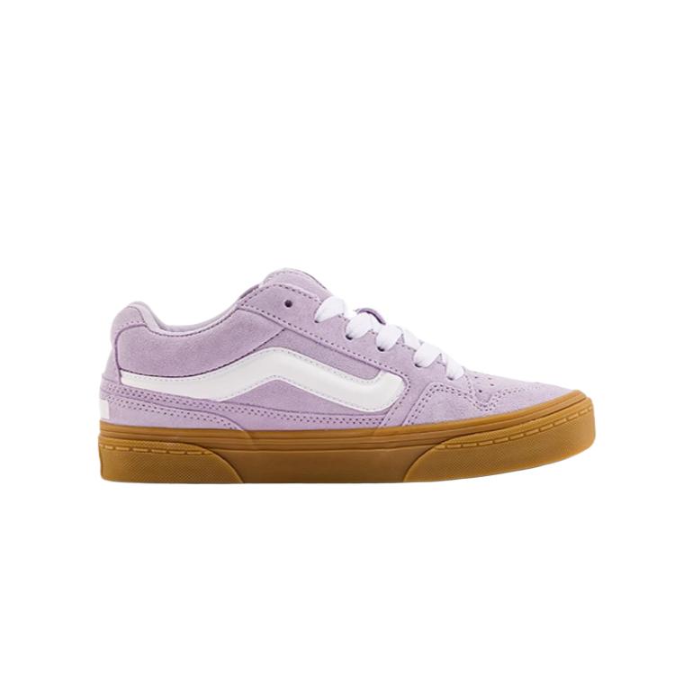 Vans Caldrone Stoßdämpfer Low Top Skateboard-Schuhe Damen Grau Lila Sneaker VN000CV5UUI