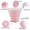 320ML Silicone Collapsible Travelling Cups Reusable & Portable Drinking Cup with Lids for Outdoor Hiking/Camping