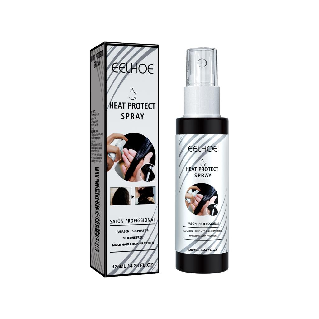 EELHOE Heat Protectant Spray for Hair Shine and Smoothing, Silicone-Free Damage Defense Thermal Shield, Curly Hair Heat Protection Spray, 150ml