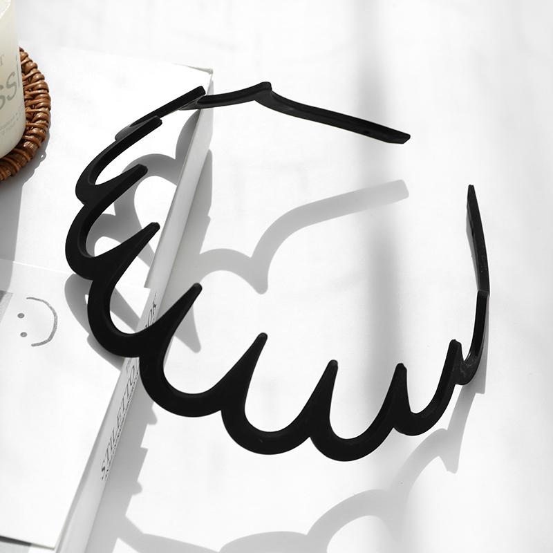 

Черная серия, матовая повязка для мытья лица, корейская версия акриловой повязки на голову для мужчин и женщин, повязка для волос, аксессуары для волос 1PC