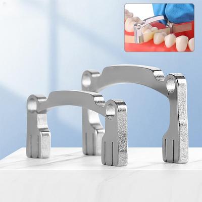 2PCS Dental Polishing Strip Holder Set Metal Hand Held Finishing Dentist Tool For Resin Teeth Grinding Sanding Shaping