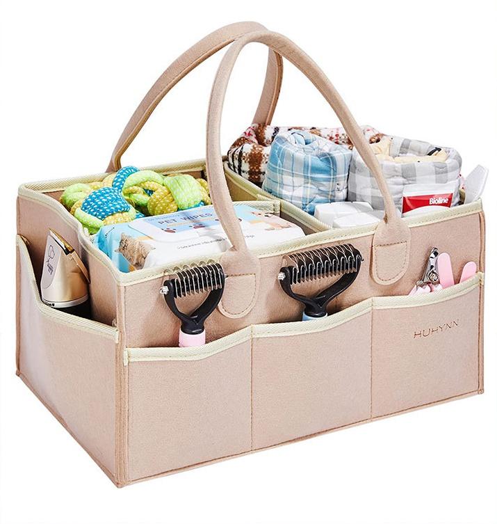 Tragbare Organizer-Tasche für Hundepflegezubehör mit mehreren Taschen
