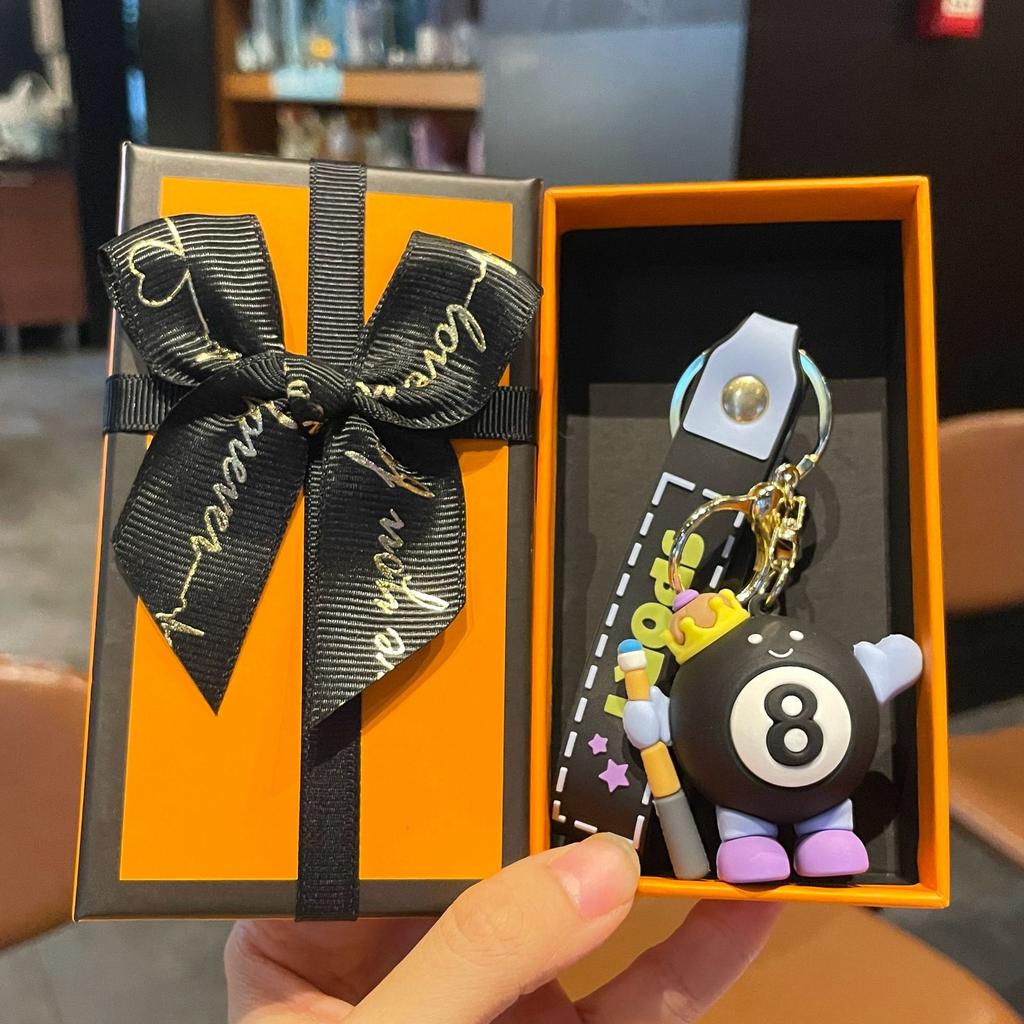 Original Badminton Figurine Keychain Fashionable Fun Cartoon Tennis Pendant Small Gift Football-related Souvenir