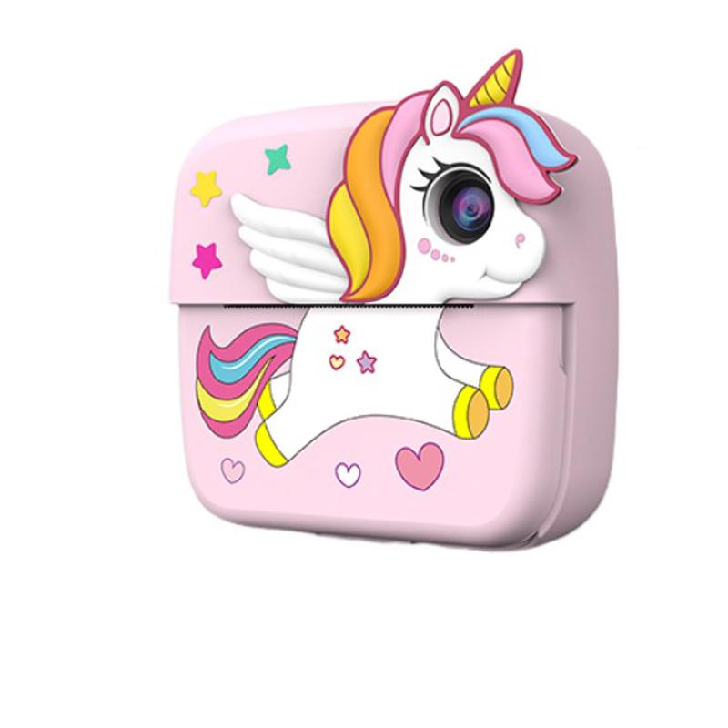 

Новая детская камера с печатью HD 1080P, камера с мгновенной печатью на термобумаге, мини-милая детская видеокамера, детская камера в виде динозавра, подарок Only Camer розовый