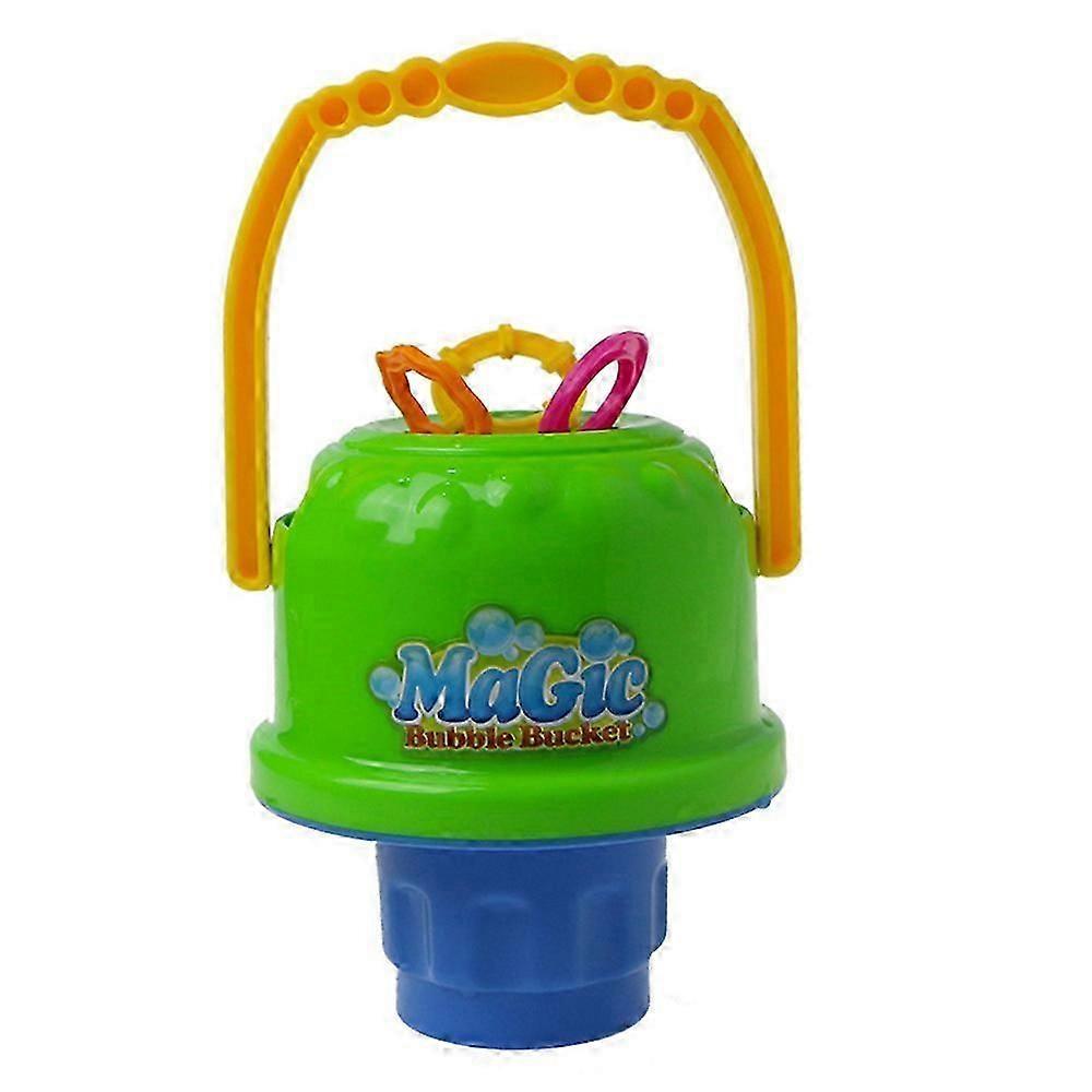 Children\'s Magic Bubble Bucket Portable Soap Bubble Blower Toy for Outdoor