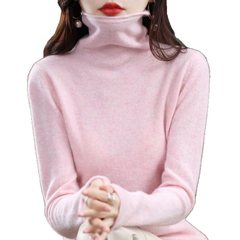 Damen reiner Wollrollkragenpullover - Herbst/Winter Modischer gestrickter Kaschmirpullover