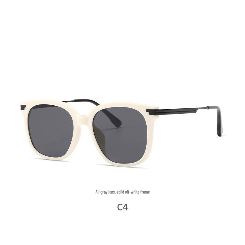 Women's Retro Square Acetate Sunglasses: Large Frame, High-End Feel, Face Slimming, Sunshade & Driving-Specific.