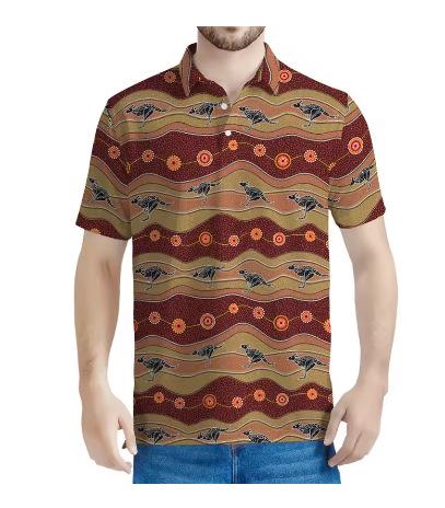 Australian Aboriginal 3D Printed Polo Shirt Summer Race Pattern Polo Shirt Men s Streetwear XXS