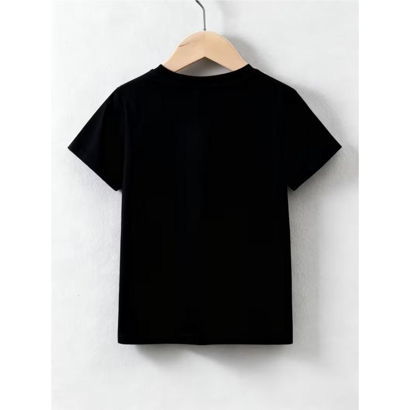 Camiseta de Manga Corta con Cuello Redondo para Niños, Gráfico de Dinosaurio Fútbol Rugby Coche Patineta Animal
