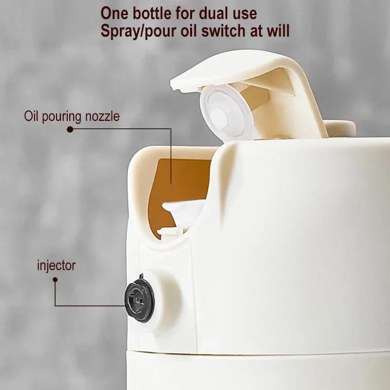 Neue 470ml Doppelzweck Glasölflasche Kochen BBQ Olivenöl Sprühdiffusor Küche Essig Sojasauce Sprühgießer Ölbehälter