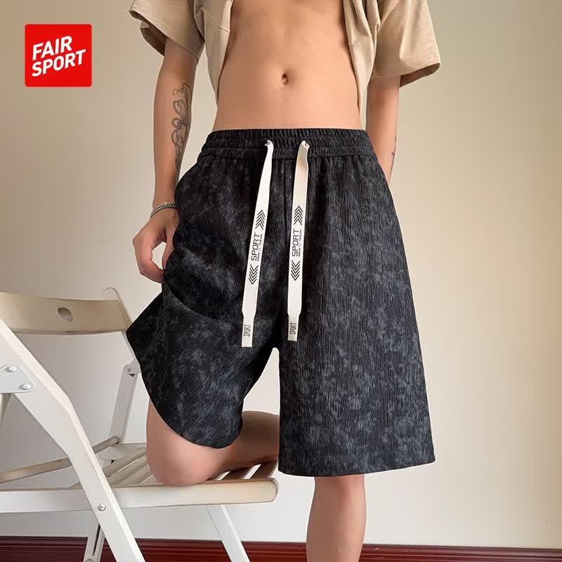 FAIR SPORT Men s Tie-Dye Quick-Dry Sports Shorts L чёрный