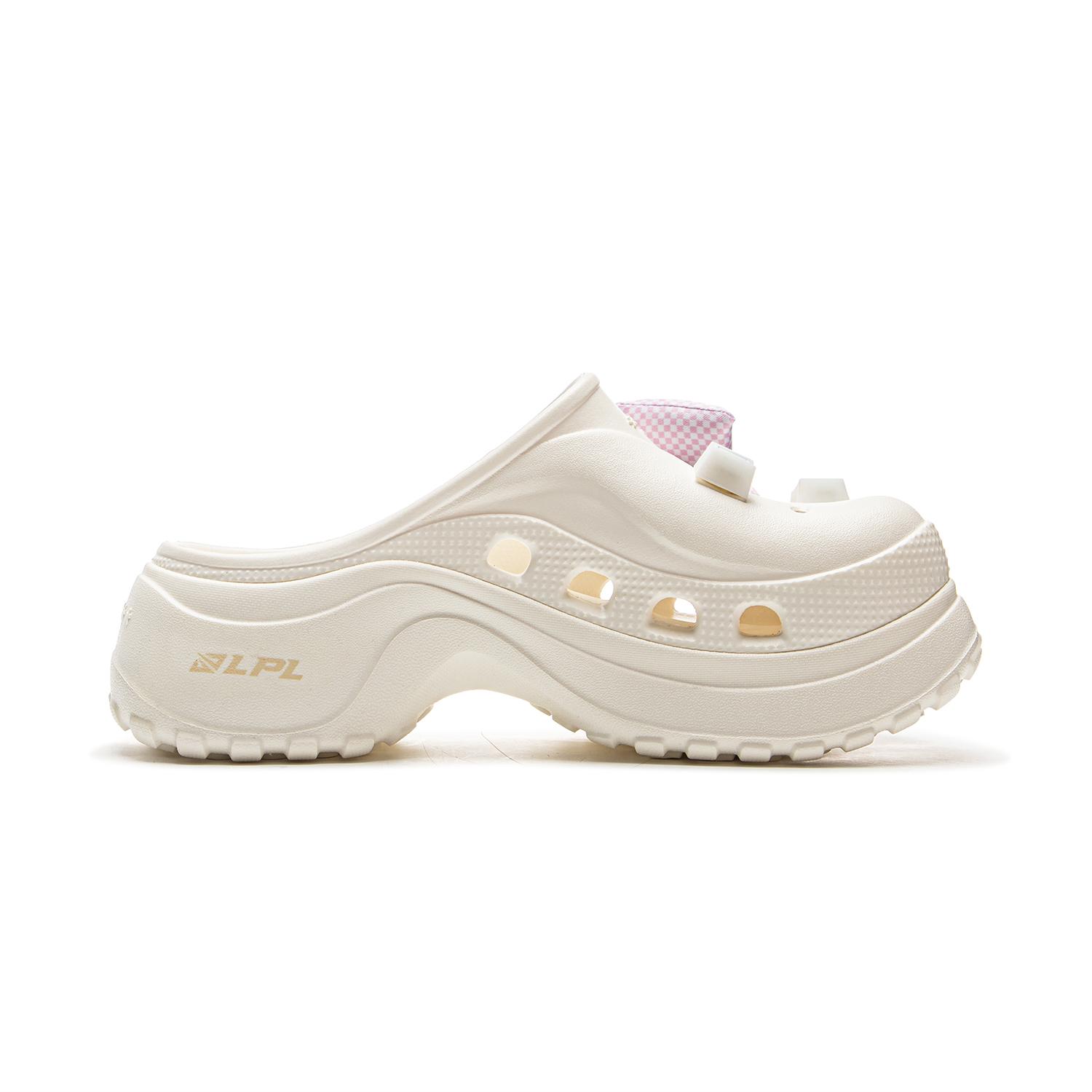 

Новые YINGXIONGLIANMENGYONGCHIPAIDUI x LiNing Project* Сабо женские цвета слоновой кости AGAV004-1 40