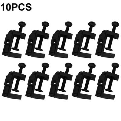 10pcs C-clamp Fixed Desktop Clip Square Clamp Pull Ring Adjustable Fixed Holder Clip Multi-function Non-Slip Hardware Fasteners