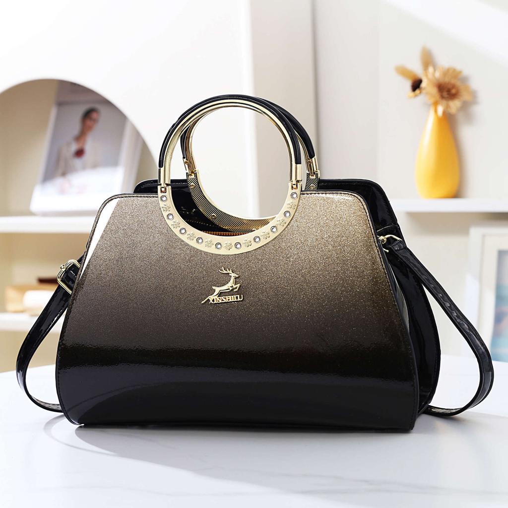 New Lacquer Leather Women's Large Capacity Handbag