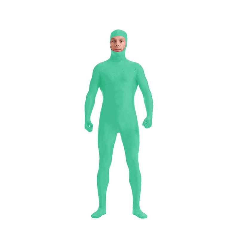 Fluorescent Color Zentai Invisible Jumpsuit Cosplay Costume Bodysuits Halloween Skin Tight Suit Stretch Disappearing Jumpsuit