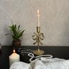High Footed French Bow Candlestick Wrought Iron Candle Containers Bowknot Candle Holder  Desktop