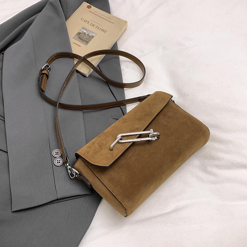 

Vintage Suede Leather Shoulder Crossbody Bag Women Designer Handbag And Purse Khaki Sac A Main Small Flap Messenger Bag Black 30cm)) хаки
