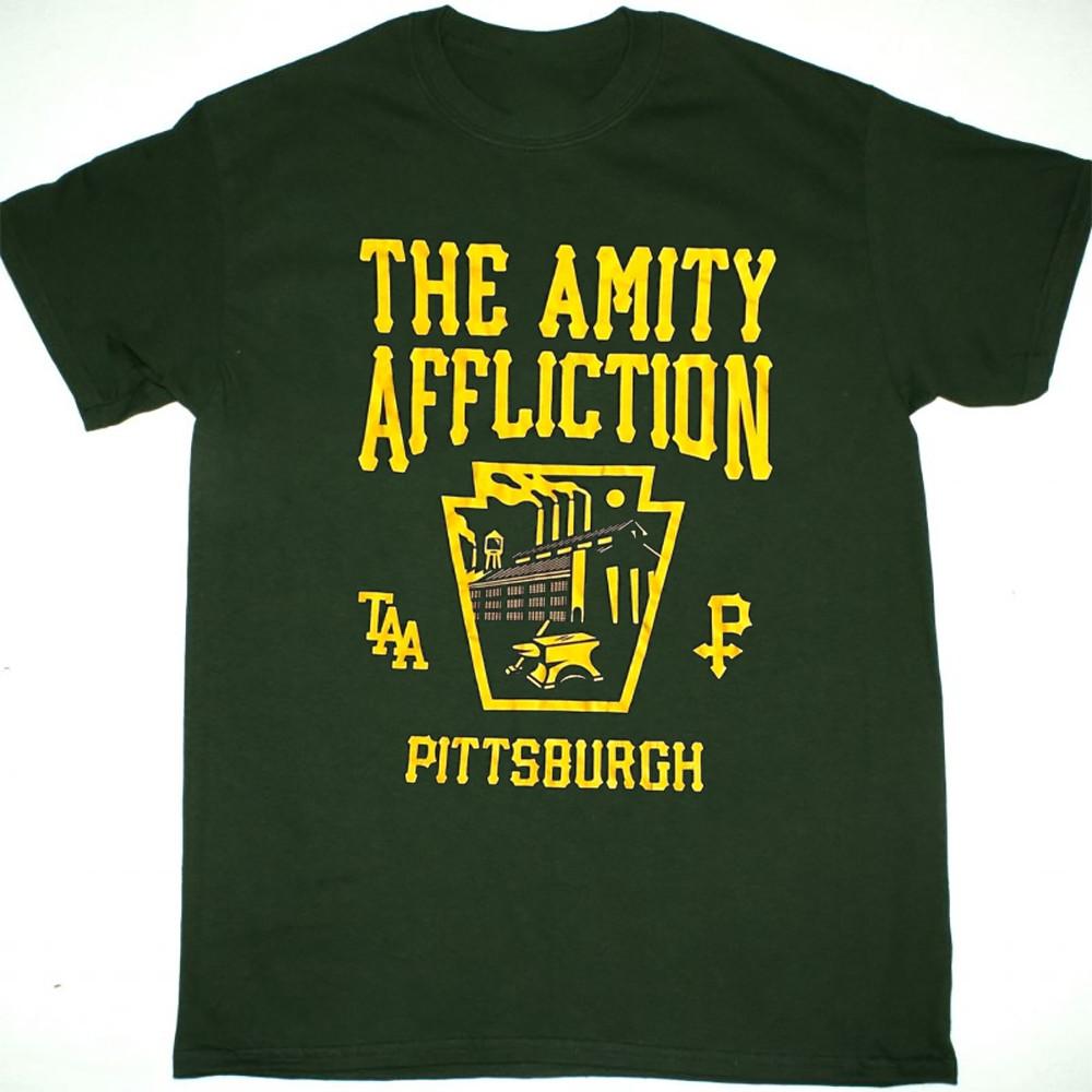 

The Amity Affliction Pittsburgh T Shirt Green All Size Gift fan HH410 Unisex T-Shirt XXXXL