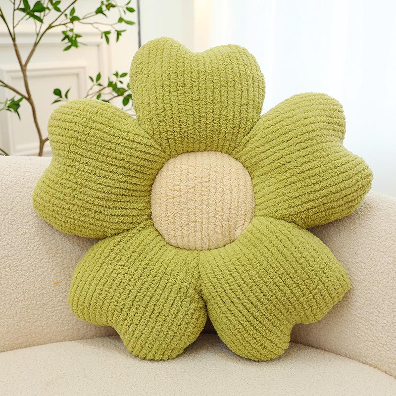 Cloud Daisy Flower Throw Pillow for Sofa, Chair, Office, Bedroom, or Floor Cushion