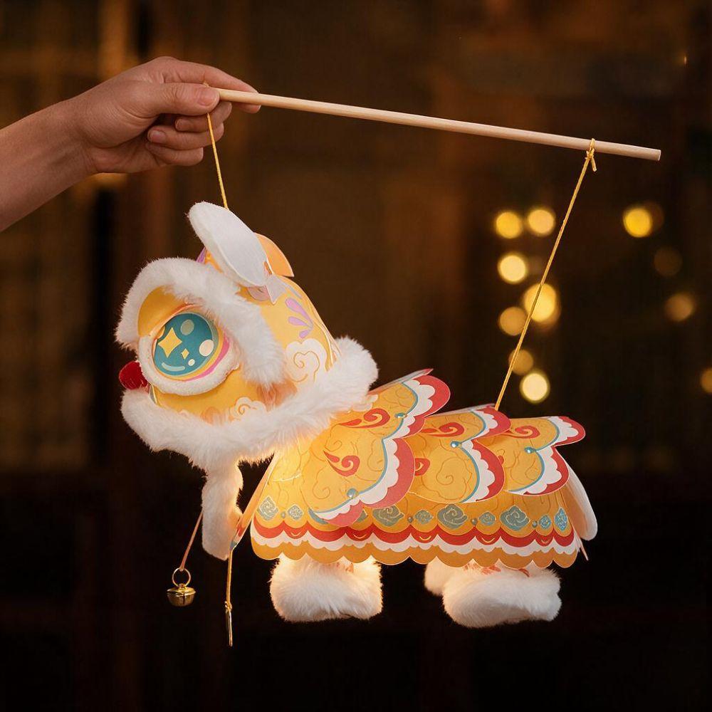 Luminous Handheld Lion Dance Lantern Ancient Festival Lantern Spring Festival