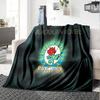 Blackburn-Rovers Crest Flannel Blanket, Soft Polyester, Modern Design, All-Season for Camping, Travel, Gifts for Holidays or Birthdays