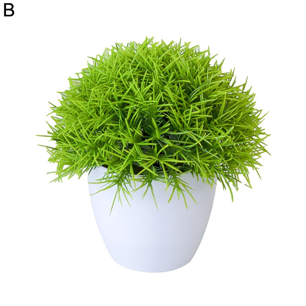 Artificial Bonsai Plants Small Tree Grass Plants Pot Tabletop Landscape Simulated Plant Bonsai Ornament Fake Plant Decoration