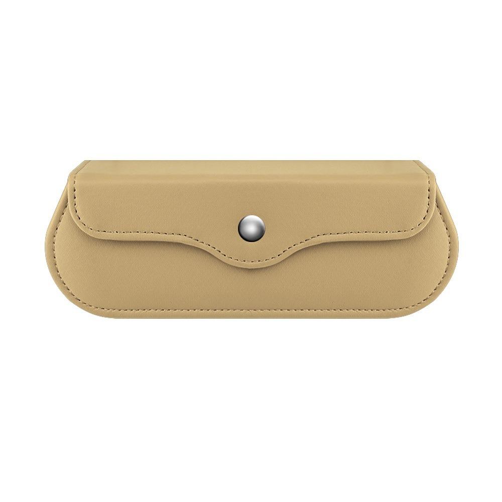 

Eyewear Protector Auto Eyeglasses Holder Shock-proof Car Sunshade Storage Box Sunglasses Storage бежевий