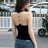 American Spice Girl neck sling vest women's outer wear summer new sexy high-end simple inner slim top