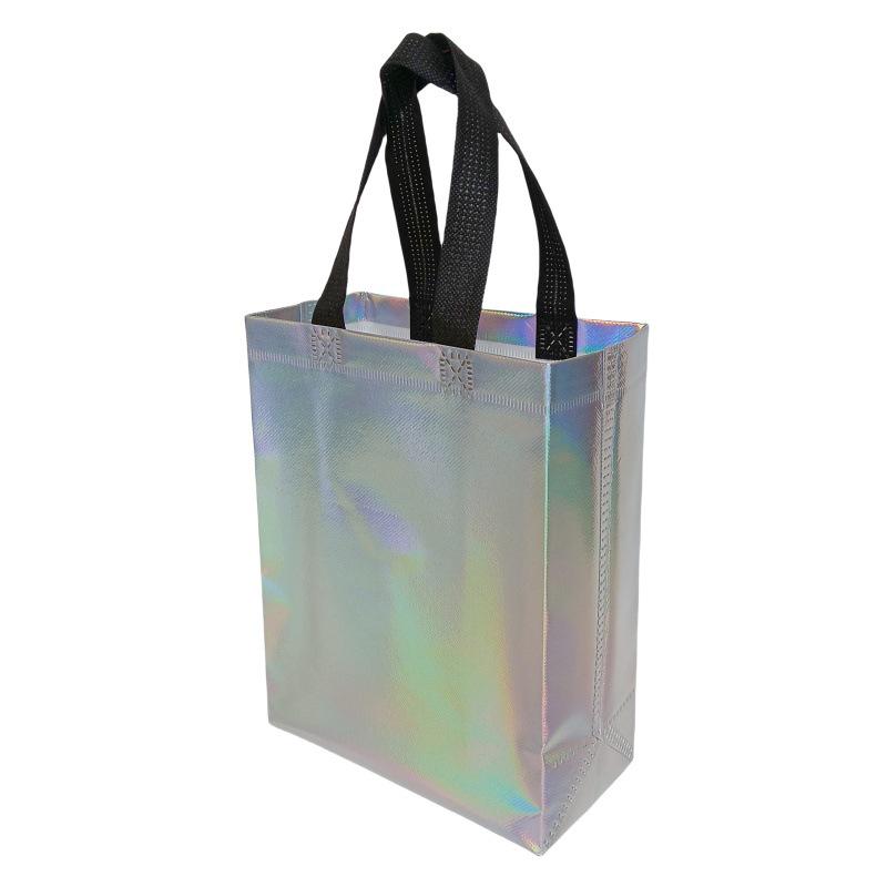 Лазерная переливающаяся ламинированная нетканая 3D сумка-тоут с напечатанным логотипом