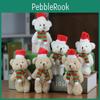 Soft And Cuddly Christmas Bear Plush Toy With Scarf For Decorations And Gifts